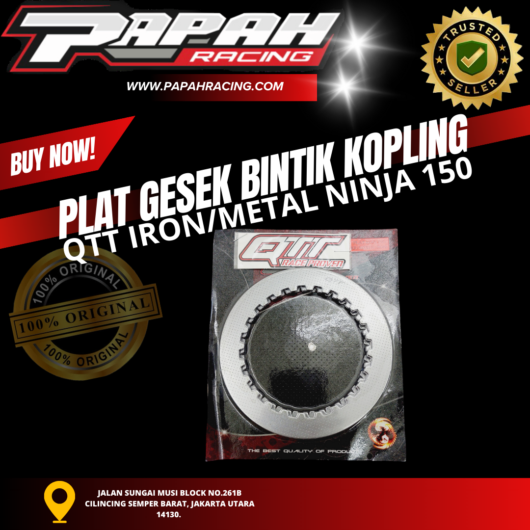 PLAT GESEK BINTIK KOPLING QTT IRON /METAL NINJA 150